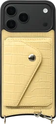AVY Apple iPhone 18 Pro Max - Classic Kit - Leather Croco Geel afbeelding
