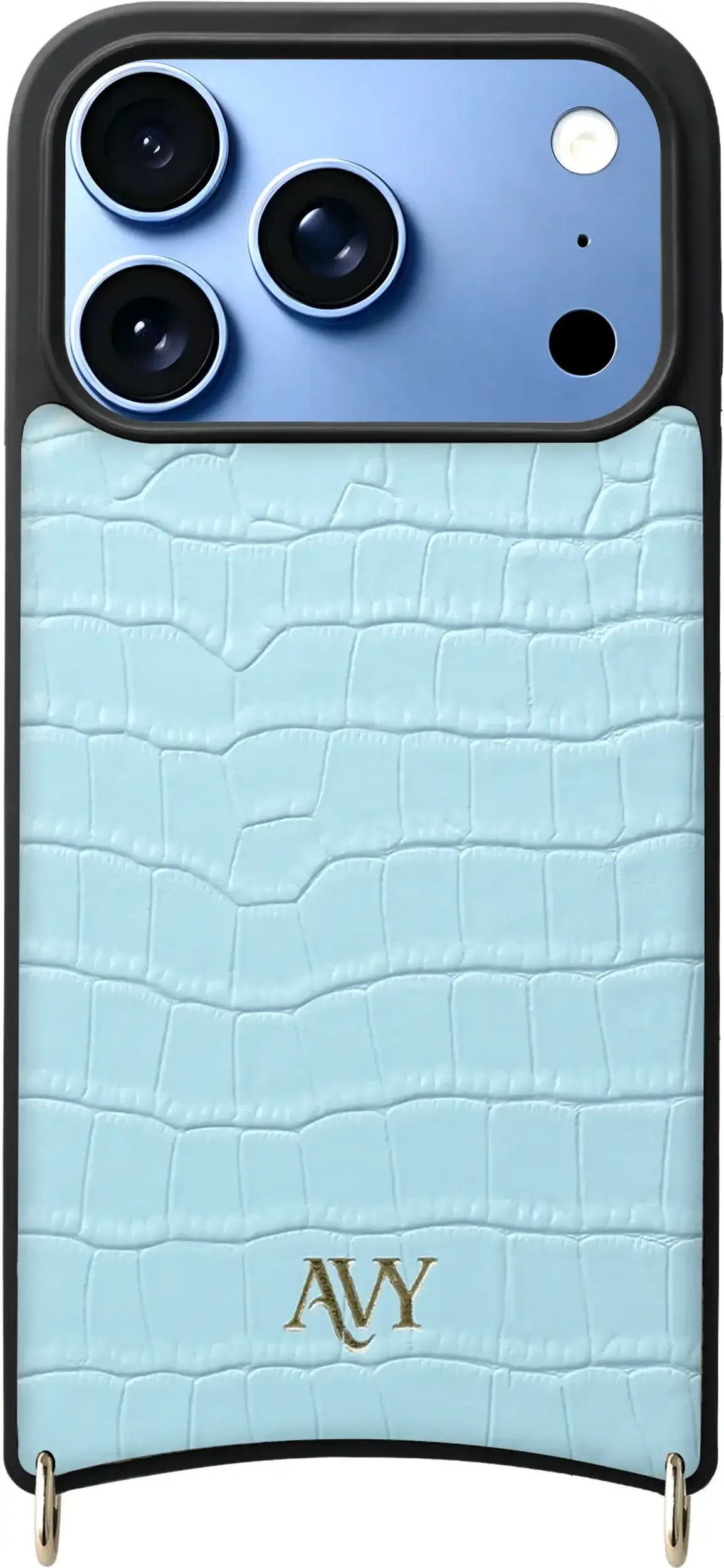AVY Apple iPhone 18 Pro - Classic Kit - Leather Croco Blauw afbeelding 15