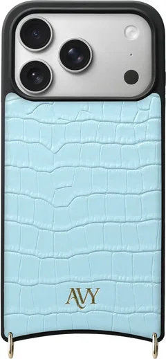 AVY Apple iPhone 18 Pro - Classic Kit - Leather Croco Blauw afbeelding 16