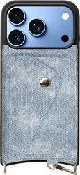 AVY Apple iPhone 18 Pro - Classic Kit - Leather Denim Blauw afbeelding