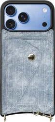 AVY Apple iPhone 18 Pro Max - Classic Kit - Leather Denim Blauw afbeelding