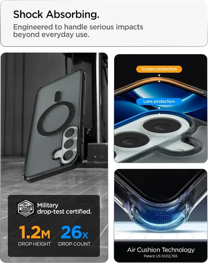 Spigen Ultra Hybrid MagFit Samsung Galaxy S26 FE Hoesje MagSafe Zwart afbeelding 12