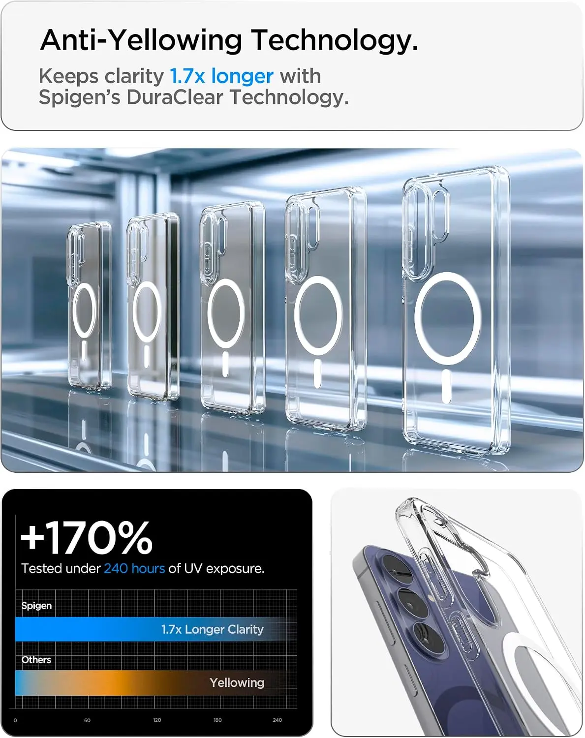 Spigen Ultra Hybrid MagFit Samsung Galaxy S26 FE Hoesje MagSafe Transparant afbeelding 8