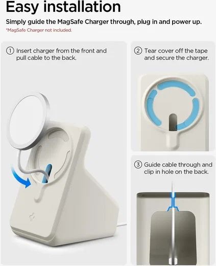 Spigen Oplaadstandaard voor MagSafe Oplader Bureau / Nachtkastje Wit afbeelding 7