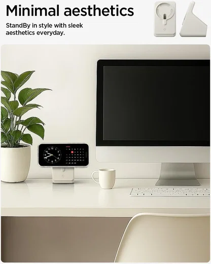 Spigen Oplaadstandaard voor MagSafe Oplader Bureau / Nachtkastje Wit afbeelding 3