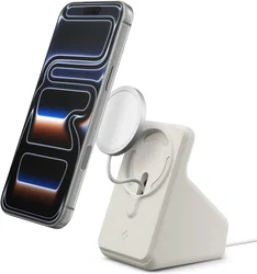 Spigen Oplaadstandaard voor MagSafe Oplader Bureau / Nachtkastje Wit afbeelding