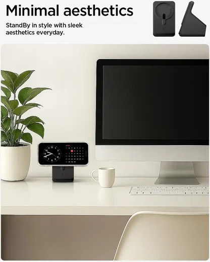 Spigen Oplaadstandaard voor MagSafe Oplader Bureau / Nachtkastje Zwart afbeelding 3