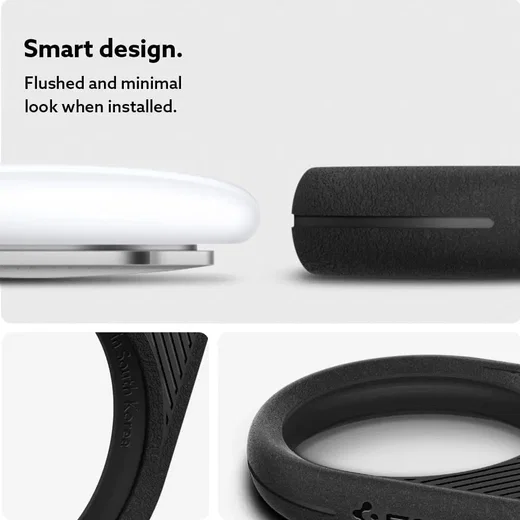Spigen Vault AirTag Hoesje met Karabijnhaak TPU Matte Zwart afbeelding 2