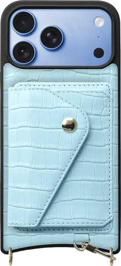 AVY Apple iPhone 18 Pro Max - Classic Kit - Leather Croco Blauw afbeelding 1