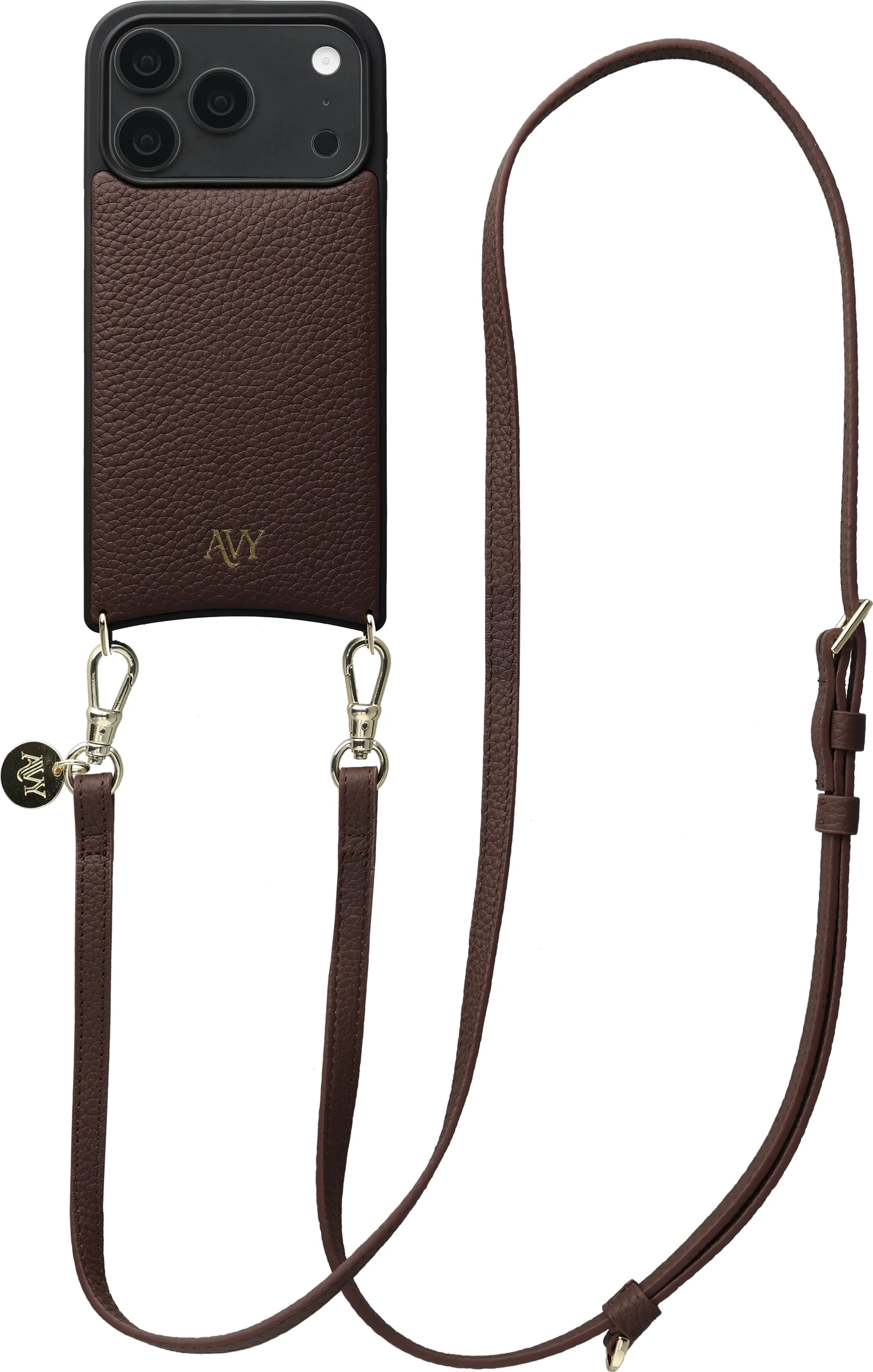 AVY Apple iPhone 18 Pro - Essential Kit - Chocolate - Long Leather afbeelding 1