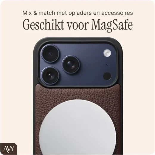 AVY Apple iPhone 18 Pro Max - Essential Kit - Chocolate - Long Leather afbeelding 6