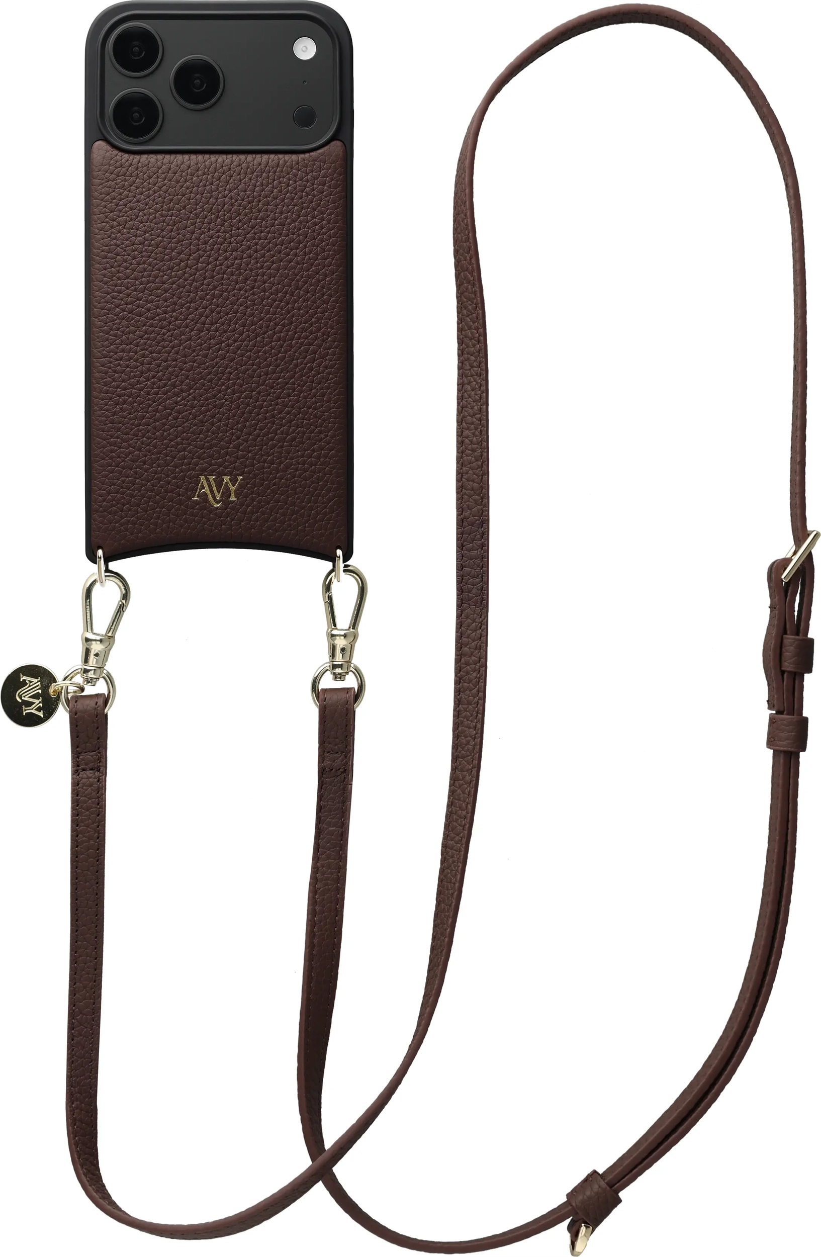 AVY Apple iPhone 18 Pro Max - Essential Kit - Chocolate - Long Leather afbeelding 1