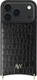 AVY Apple iPhone 18 Pro - Essential Kit - Croco Zwart - Long Leather afbeelding 14