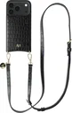 AVY Apple iPhone 18 Pro - Essential Kit - Croco Zwart - Long Leather