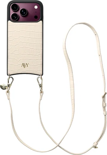AVY Apple iPhone 18 Pro - Essential Kit - Croco Beige - Long Leather afbeelding 1