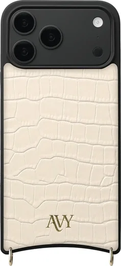 AVY Apple iPhone 18 Pro Max - Essential Kit - Croco Beige - Long Leather afbeelding 17