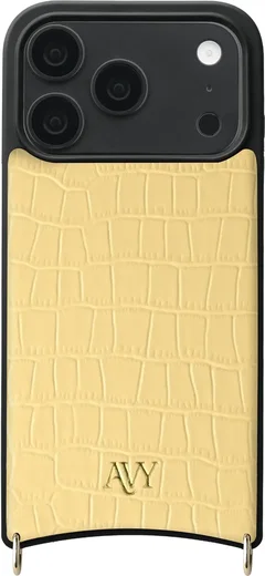 AVY Apple iPhone 18 Pro - Essential Kit - Croco Geel - Long Leather afbeelding 17