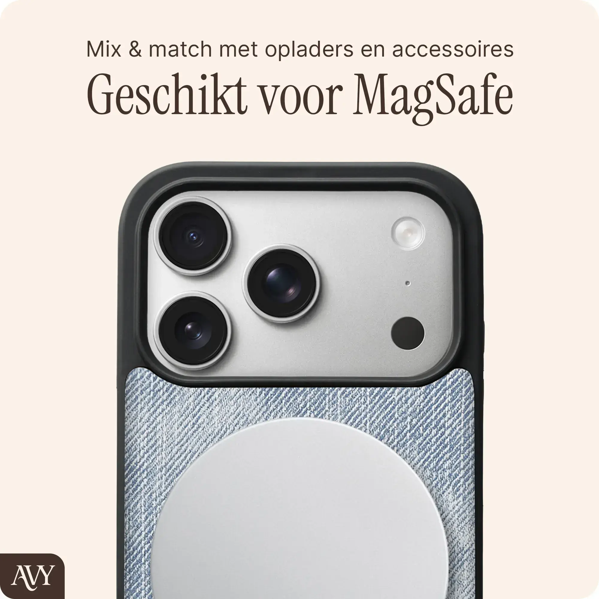 AVY Apple iPhone 18 Pro - Essential Kit - Denim - Long Leather afbeelding 6