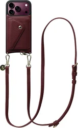 AVY Apple iPhone 18 Pro - Styled Kit - Burgundy - Long Leather afbeelding
