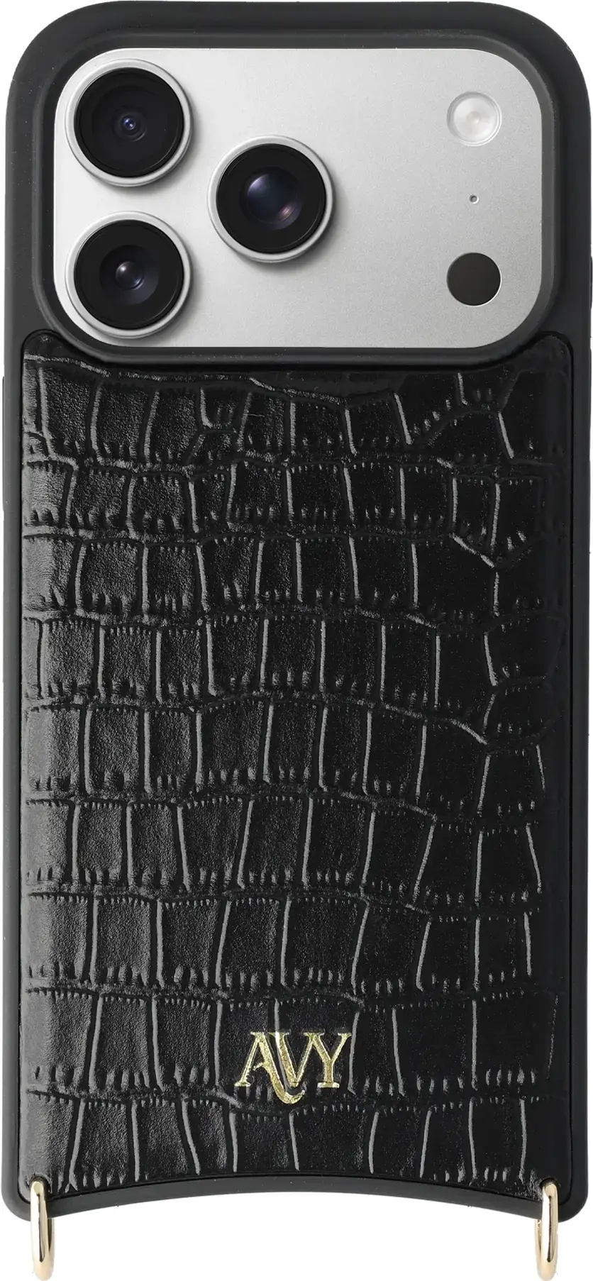 AVY Apple iPhone 18 Pro - Styled Kit - Croco Zwart - Long Leather afbeelding 18