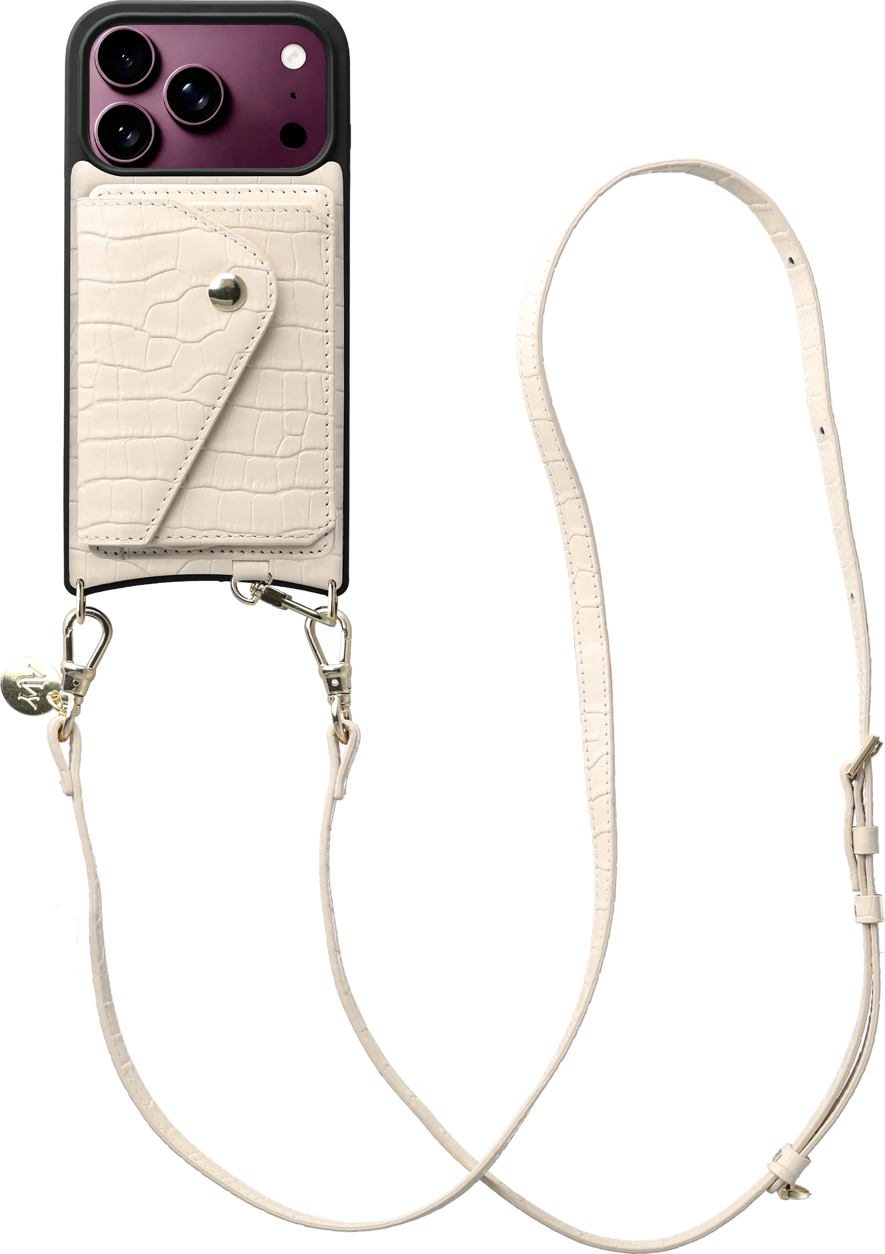 AVY Apple iPhone 18 Pro - Styled Kit - Croco Beige - Long Leather afbeelding 1