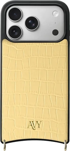 AVY Apple iPhone 18 Pro - Styled Kit - Croco Geel - Long Leather afbeelding 19