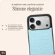 AVY Apple iPhone 18 Pro - Styled Kit - Croco Blauw - Long Leather afbeelding 9