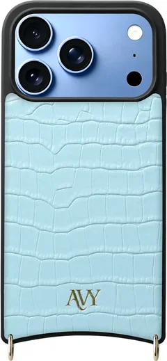AVY Apple iPhone 18 Pro - Styled Kit - Croco Blauw - Long Leather afbeelding 18
