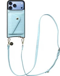 AVY Apple iPhone 18 Pro Max - Styled Kit - Croco Blauw - Long Leather afbeelding