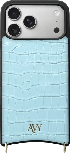 AVY Apple iPhone 18 Pro Max - Styled Kit - Croco Blauw - Long Leather afbeelding 19
