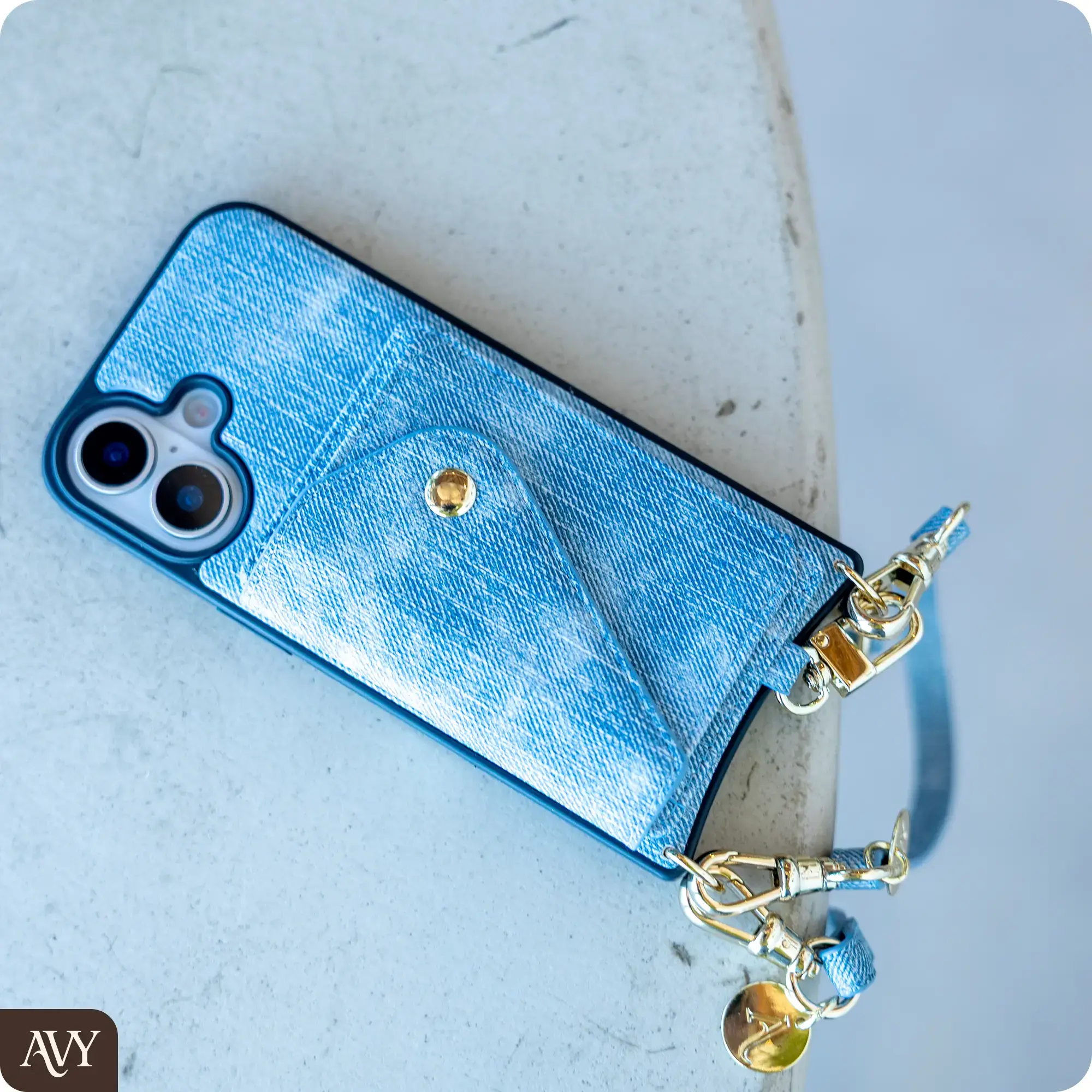 AVY Apple iPhone 18 Pro - Styled Kit - Denim - Long Leather afbeelding 6