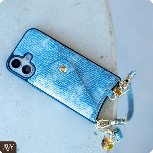 AVY Apple iPhone 18 Pro - Styled Kit - Denim - Long Leather afbeelding 6