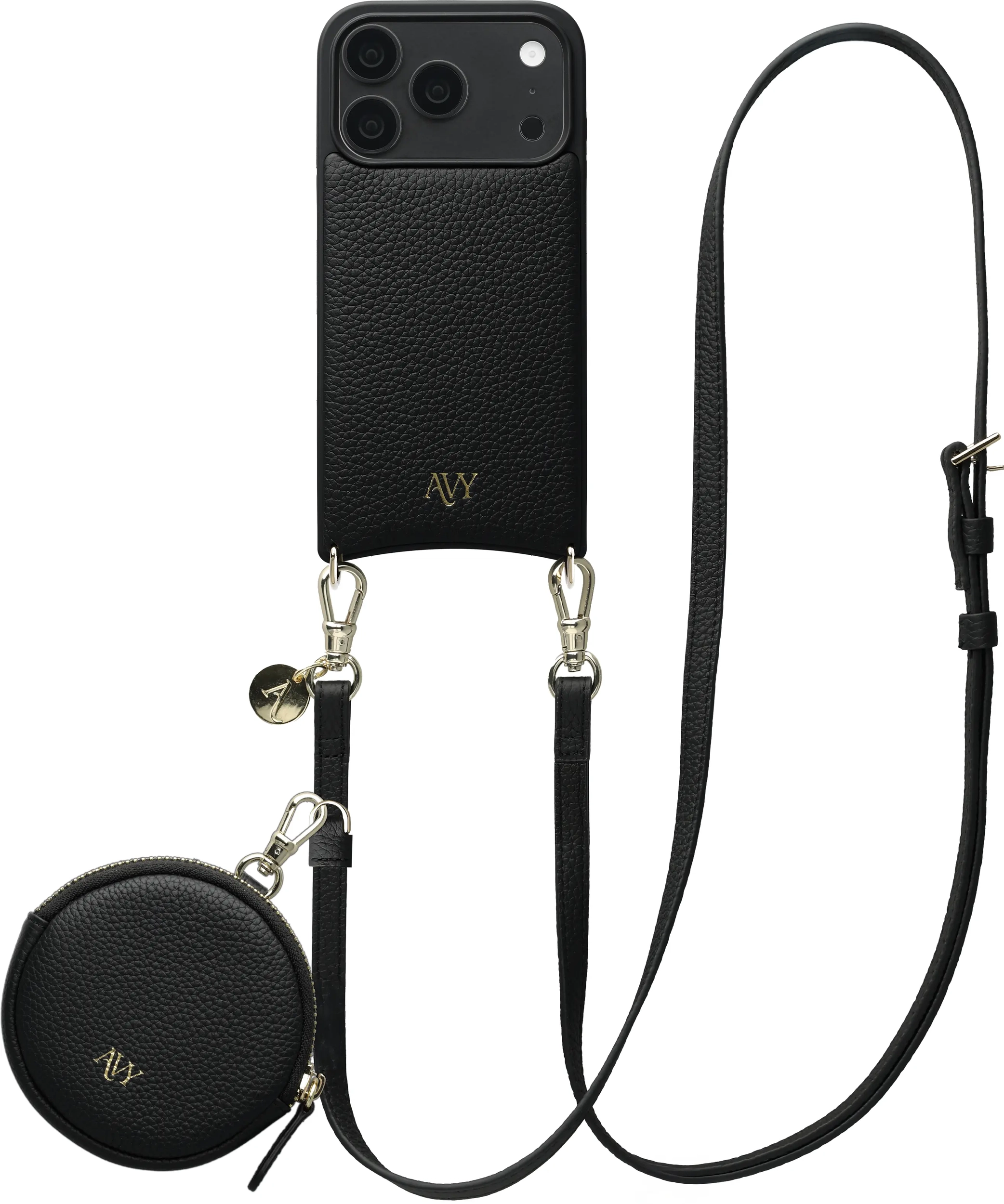 AVY Apple iPhone 18 Pro - Luxury Kit - Zwart - Long Leather afbeelding 1
