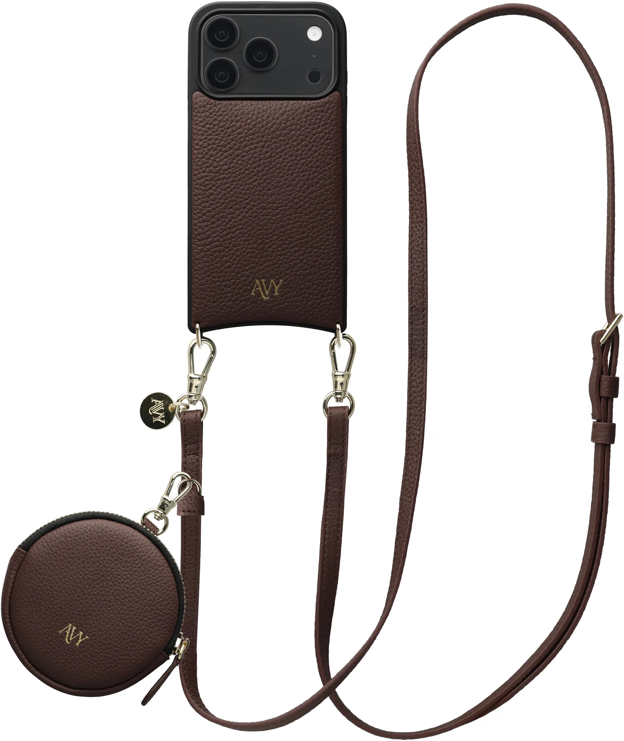 AVY Apple iPhone 18 Pro - Luxury Kit - Chocolate - Long Leather afbeelding 1