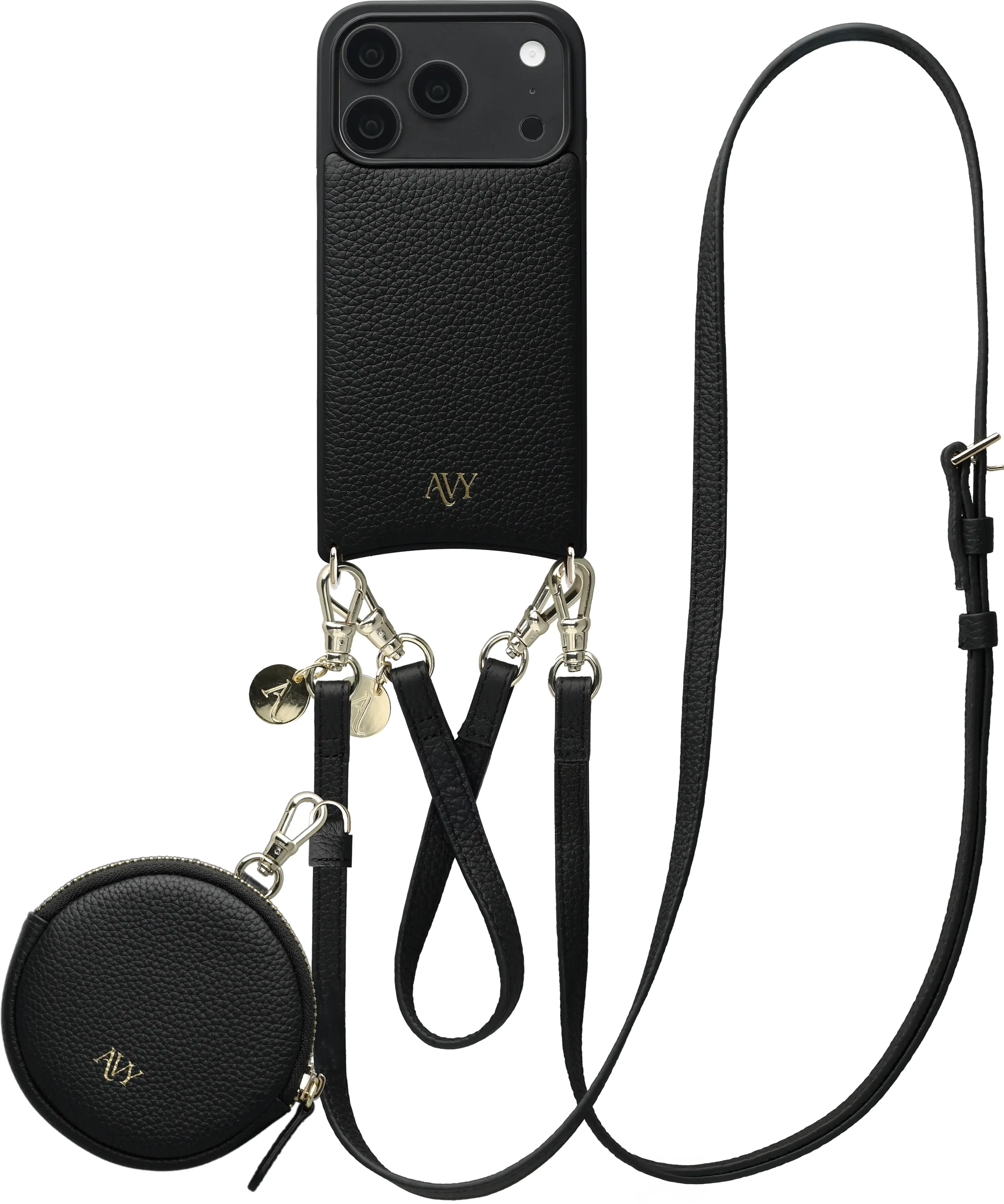 AVY Apple iPhone 18 Pro - Luxury Kit - Zwart - Leather Set afbeelding 1