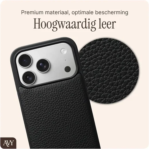 AVY Apple iPhone 18 Pro - Luxury Kit - Zwart - Leather Set afbeelding 6