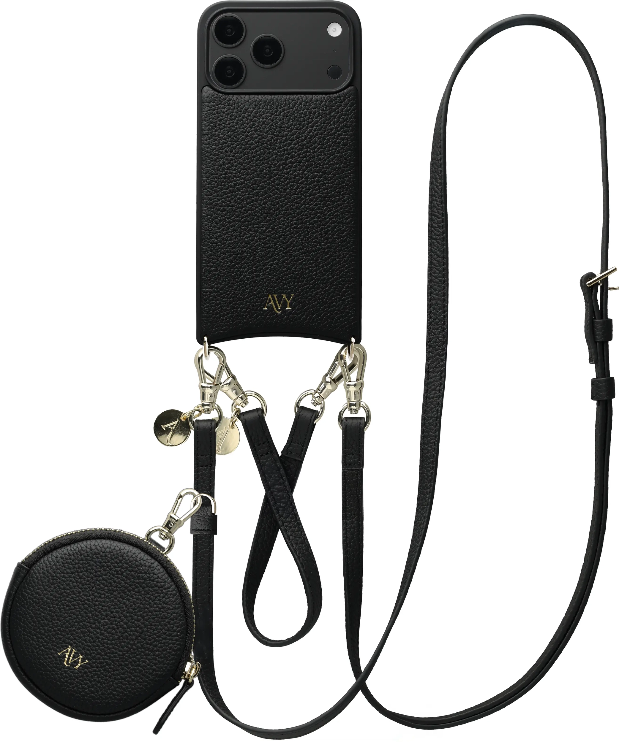 AVY Apple iPhone 18 Pro Max - Luxury Kit - Zwart - Leather Set afbeelding 1