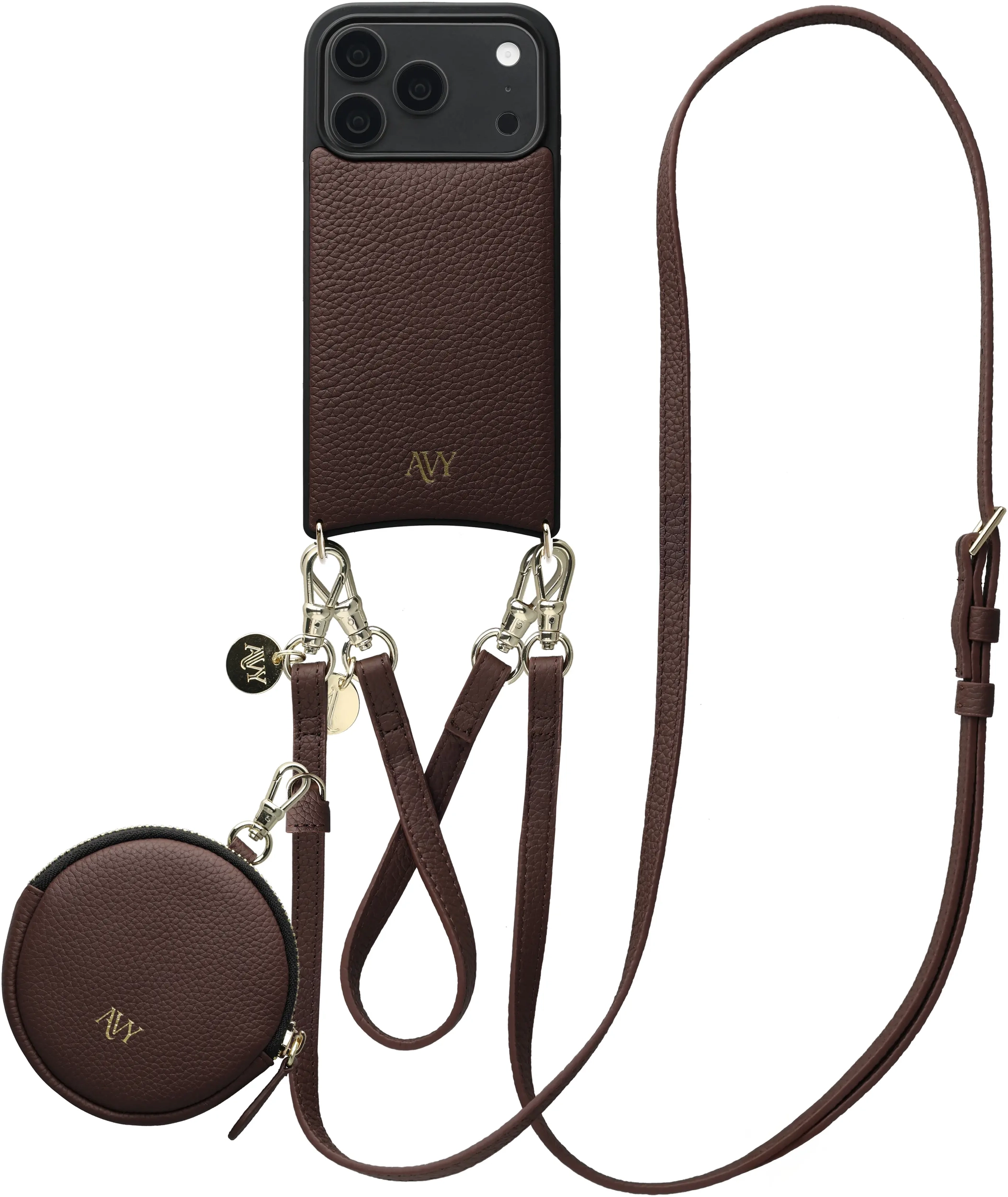 AVY Apple iPhone 18 Pro - Luxury Kit - Chocolate - Leather Set afbeelding 1