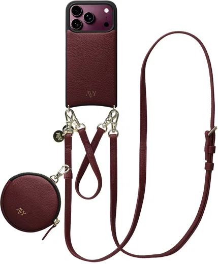 AVY Apple iPhone 18 Pro - Luxury Kit - Burgundy - Leather Set afbeelding 1