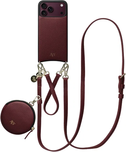 AVY Apple iPhone 18 Pro Max - Luxury Kit - Burgundy - Leather Set afbeelding 1