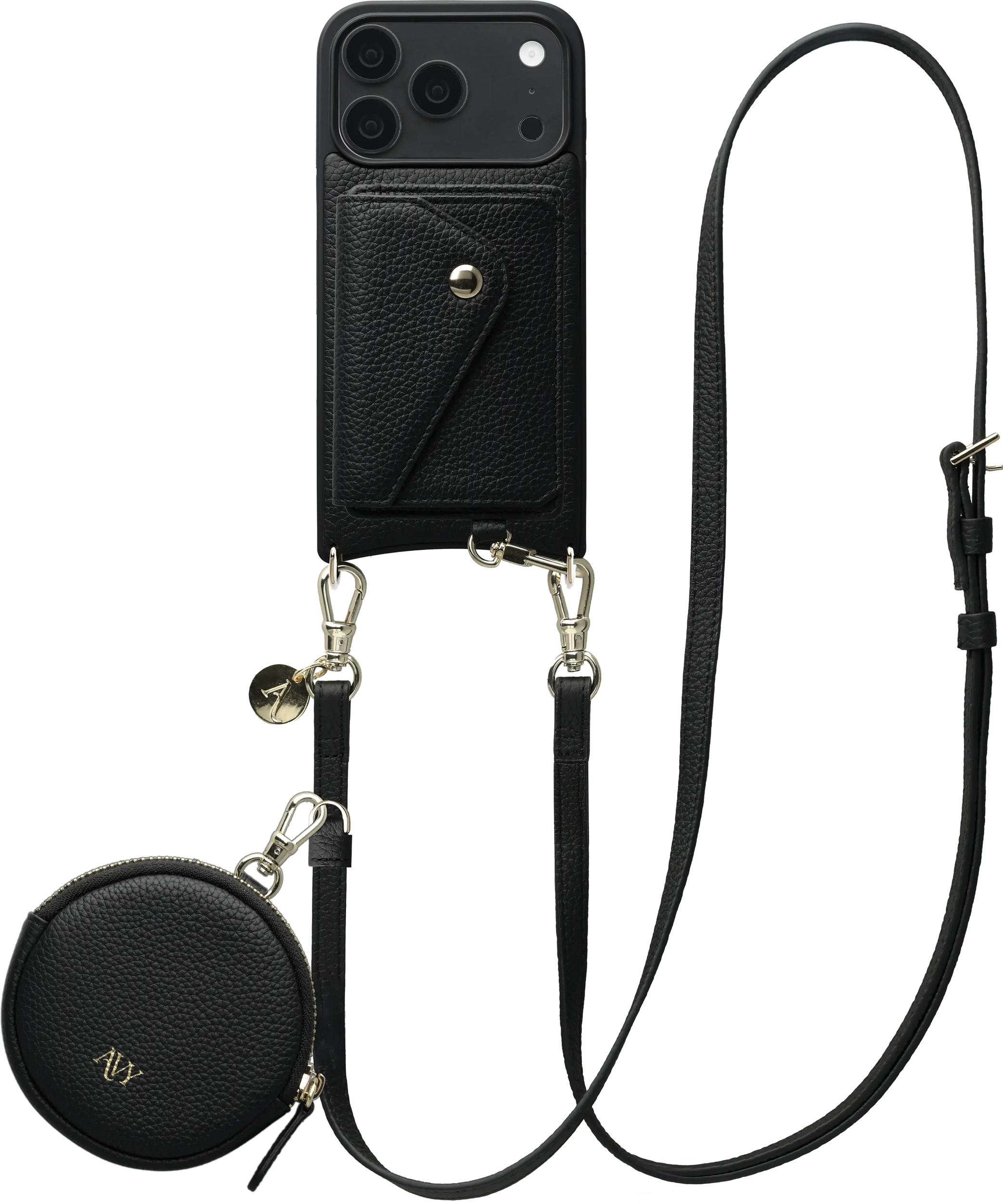 AVY Apple iPhone 18 Pro - Statement Kit - Zwart - Long Leather afbeelding 1