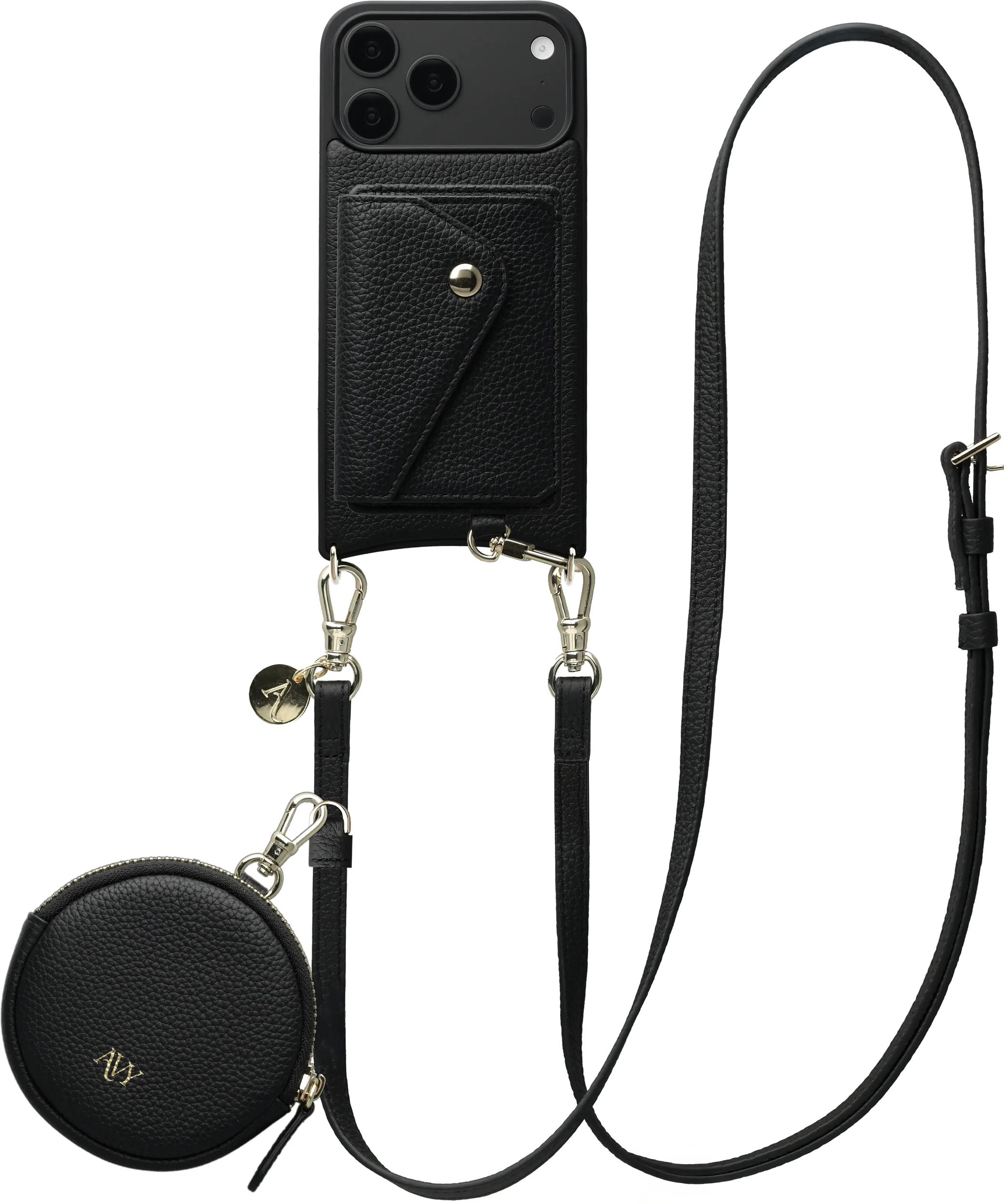 AVY Apple iPhone 18 Pro Max - Statement Kit - Zwart - Long Leather afbeelding 1