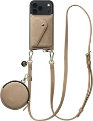 AVY Apple iPhone 18 Pro - Statement Kit - Beige - Long Leather afbeelding
