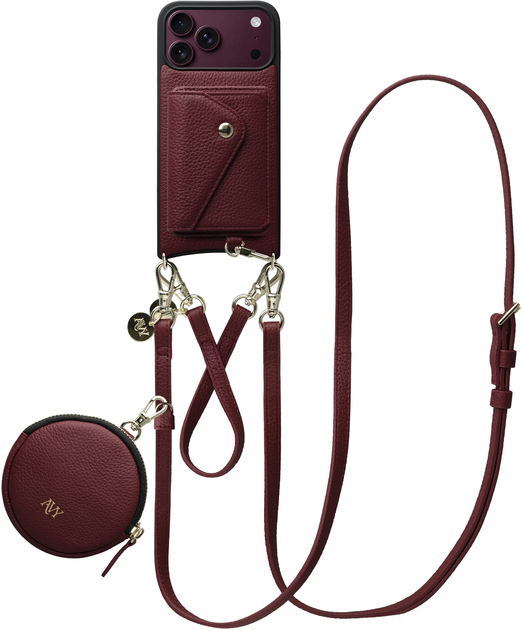 AVY Apple iPhone 18 Pro Max - Statement Kit - Burgundy - Leather Set afbeelding 1