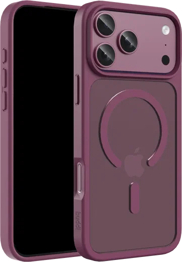Buddi Frost Apple iPhone 17 Pro Max Hoesje MagSafe Back Cover Matte Cherry afbeelding 1