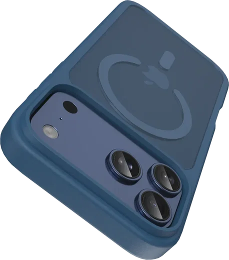 Buddi Frost Apple iPhone 17 Pro Max Hoesje MagSafe Back Cover Matte Donker Blauw afbeelding 4