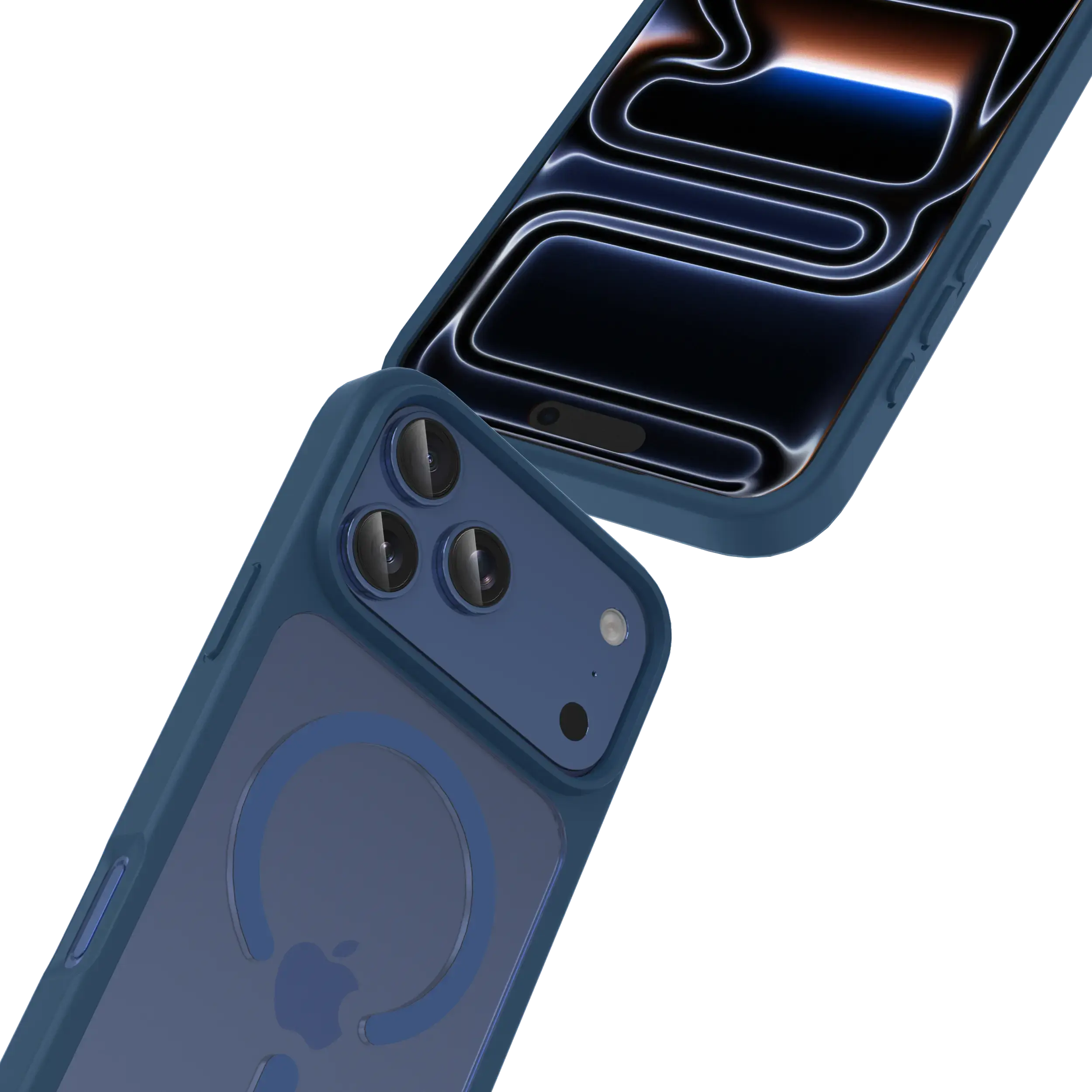 Buddi Frost Apple iPhone 17 Pro Max Hoesje MagSafe Back Cover Matte Donker Blauw afbeelding 6