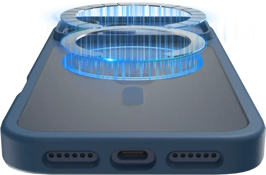 Buddi Frost Apple iPhone 17 Pro Max Hoesje MagSafe Back Cover Matte Donker Blauw afbeelding 5