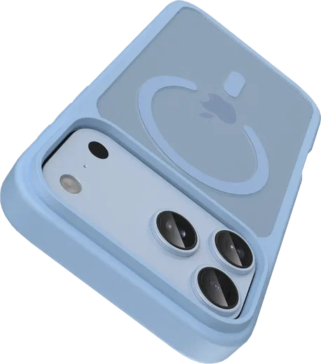 Buddi Frost Apple iPhone 17 Pro Max Hoesje MagSafe Back Cover Matte Licht Blauw afbeelding 5