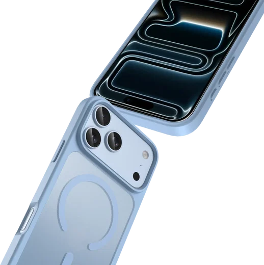 Buddi Frost Apple iPhone 17 Pro Max Hoesje MagSafe Back Cover Matte Licht Blauw afbeelding 7